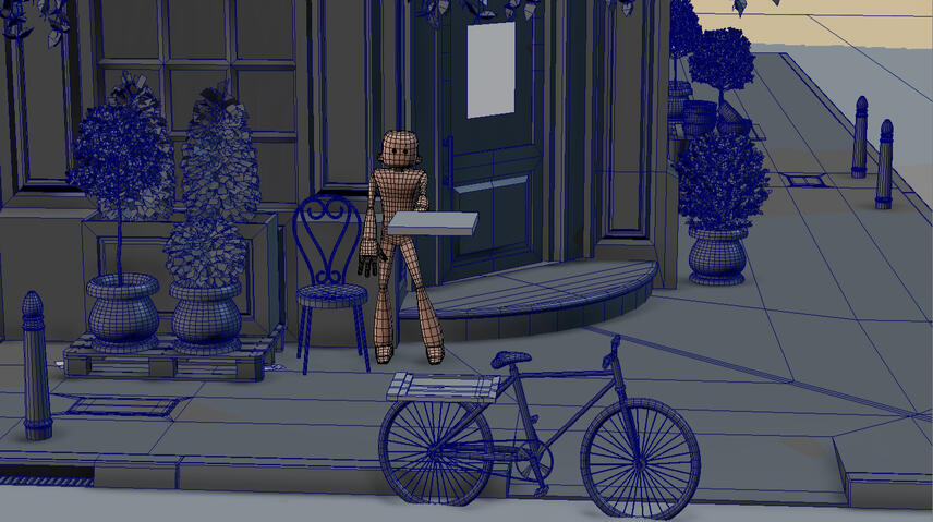 Holding Pizza (Environment)